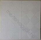 Álmennyezet polisztirolból Piramis minta 50x50cm préselt hungarocell 2m2 - Fehér / 1 csomag