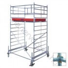 Krause Stabilo 500-as dupla széles alumínium gurulóállvány, 2.00x1.50m állványmérettel, kerékszettel - 4.4 m munkamagasság