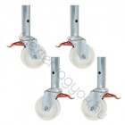 Zarges Kerékszett 125mm 4db/csomag fékezhető állványkerék - 1 csomag