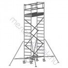 Zarges Multitower 1T Z600 Professional alumínium gurulóállvány kitámasztókkal 1.80x0.75m járólappal 200mm-es állítható kerékkel - 4.5 m munkamagasság