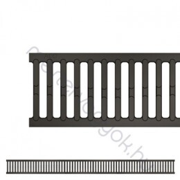 ACO SELF Euroline öntöttvas bordás rács polimerbeton folyókához