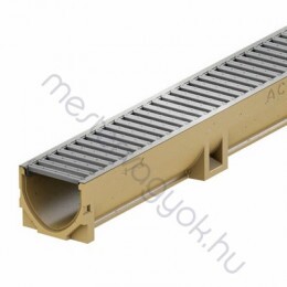ACO SELF Euroline vízelvezető polimerbeton folyóka, horganyzott acél ráccsal