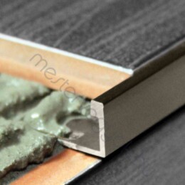 Alumínium szögletes csempeélvédő L - profil 2,5m hosszú - Eloxált alumínium