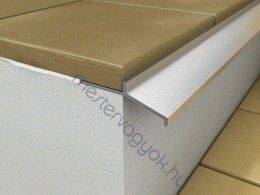 Alumínium vízorr profil teraszburkolatokhoz 2,7m hosszú - Natúr alumínium