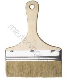 Ecset parketta lakkozáshoz, 15cm széles lapos fanyelű lakkozó ecset sörte szőrből