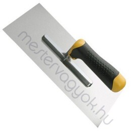 Acélsimító rozsdamentes guminyelű glettvas 28x12cm