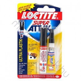 Loctite Super Attak ultra plastik pillanatragasztó 2g + felület aktivátor 4ml