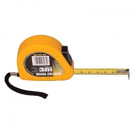 Mérőszalag 5m-es 19mm széles autostop szalaggal, ütésálló műanyag házzal, övcsipesszel