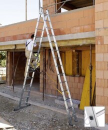 Zarges Combimaster Plus X Gr72 Z300 peremezett létrafokos kétrészes többcélú alumínium létra