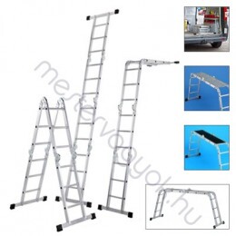 Zarges Multitec M Z300 peremezett létrafokos négyrészes sokcélú alumínium csuklóslétra