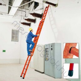 Zarges Skyline EFA 2E üvegszál erősítésű műanyag (GFK) létrafok 2x14 kétrészes húzókötes létra