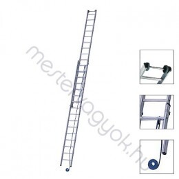 Zarges Skyline 2E peremezett létrafokos kétrészes alumínium húzóköteles  létra