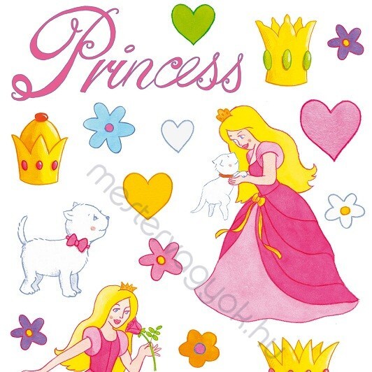 Falmatrica (faltetoválás) öntapadós faldekoráció - Princess / 1 csomag
