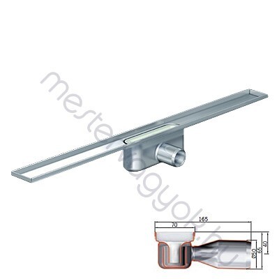 ACO Comfort ALAPTEST gallér nélkül zuhanyfolyókához, 65mm magas - 885 mm