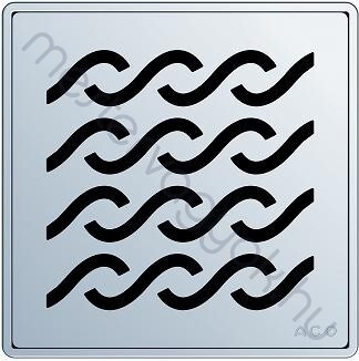ACO fürdőszobai padlóösszefolyó HAWAII mintás négyszögletes design rács - 1 db