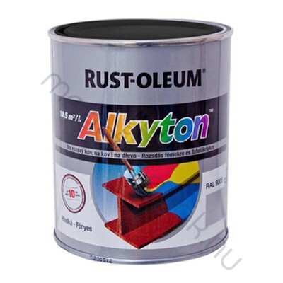 Alkyton fémfesték fényes, fedő és korroziógátló alapozó egyben - Antracitszürke RAL 7016 / 0.75 liter