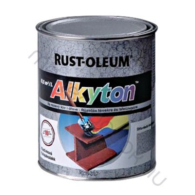Alkyton fémfesték kalapácslakk, fedő és korroziógátló alapozó egyben - Ezüst / 0.25 liter