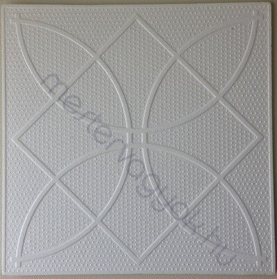 Álmennyezet polisztirolból Venus mintás 50x50cm préselt hungarocell 2m2 - Fehér / 1 csomag