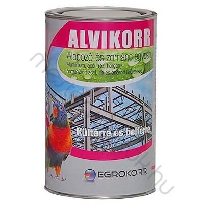 Alvikorr alapozó és zománc, gyorsan száradó könnyűfém festék - Fehér RAL 9016 / 0.25 liter