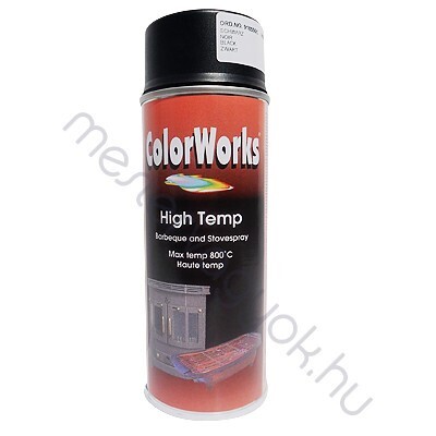 Motip Colorworks hőálló spray 800°C-ig, High Temp aerozol festék - Fehér / 0.4 liter
