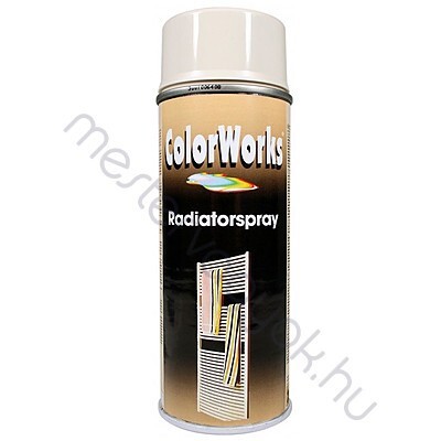 Motip Colorworks radiátorzománc spray festék, színes magasfényű aerozol - Fehér / 0.4 liter