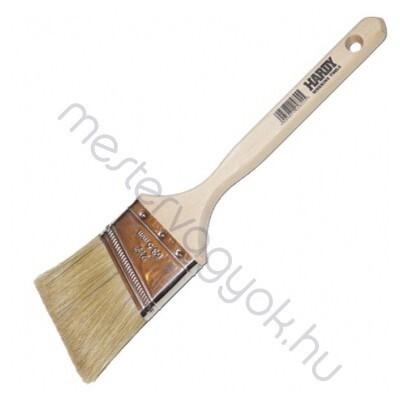 Ecset 60tip. ferdére vágott Top90 minőségű sörte szőrböl natúr fa nyéllel, inox lemezzel - 1.5 