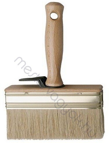 Festőkefe ragasztott sörtével szegecselt fém köpenyes fa kockatest, átvonó mennyezet ecset - 150x 40 mm