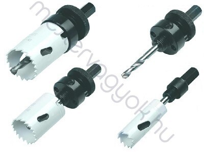 Körkivágó HSS Bi-metal készlet 7 részes, fém és fa körkivágáshoz - 1 db