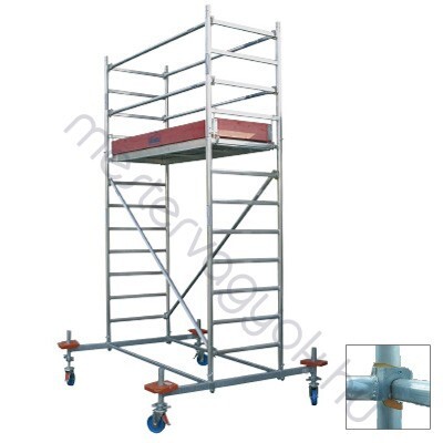 Krause Stabilo 10-es alumínium gurulóállvány, 2.00x0.75m állványmérettel, kerékszettel - 3 m munkamagasság