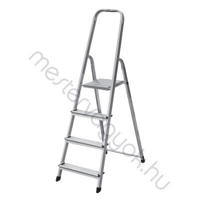 Krause Corda egy oldalon járható lépcsőfokos alumínium háztartási állólétra - 1x 3 fokos