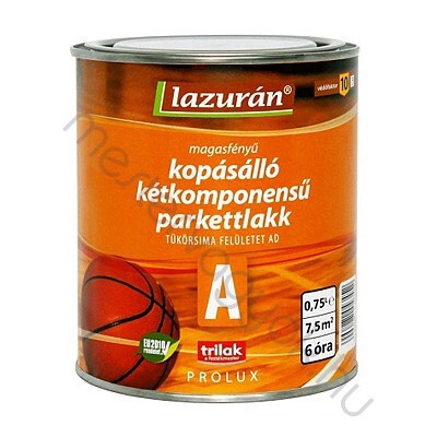 Lazurán kétkomponensű kopásálló parkettlakk magasfényű A (Prolux) - Színtelen / 3 liter