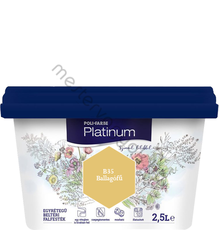 Polifarbe Platinum egyrétegű beltéri színes diszperziós falfesték - E20 Ezüst zsálya / 2.5 liter