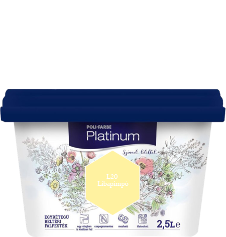 Polifarbe Platinum egyrétegű beltéri színes diszperziós falfesték - L20 Libapimpó / 2.5 liter