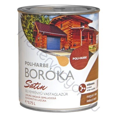 Boróka Satin lazúr selyemfényű oldószeres vastaglazúr fafesték - Dió / 0.75 liter