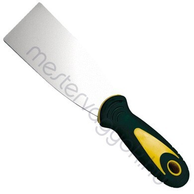 Kaparó spakli rozsdamentes vastag élezett lap gymírozott nyéllel - 30 mm széles