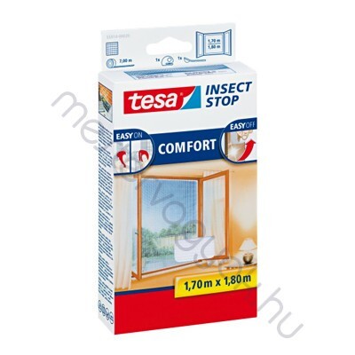 Tesa tépőzáras szúnyogháló ablakra 1,7x1,8m méretre szabható - Antracit / 1 db